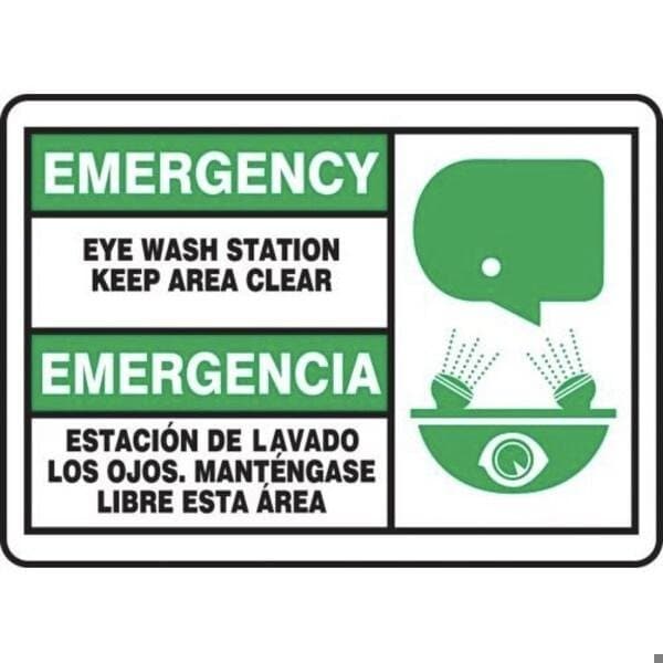 Accuform BILINGUAL EMERGENCY Safety Sign SBMFSD928MXT SBMFSD928MXT - main